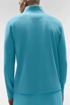 Camiseta de manga larga Conquer 1/4 Zip Reform – Blue Breeze
