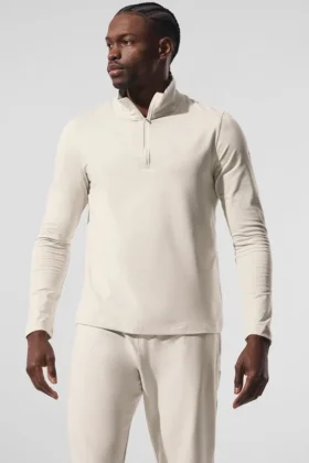 Camiseta de manga larga Conquer 1/4 Zip Reform - Bone