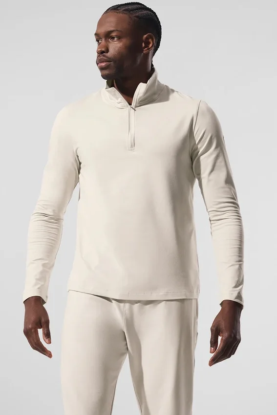 Camiseta de manga larga Conquer 1/4 Zip Reform - Bone