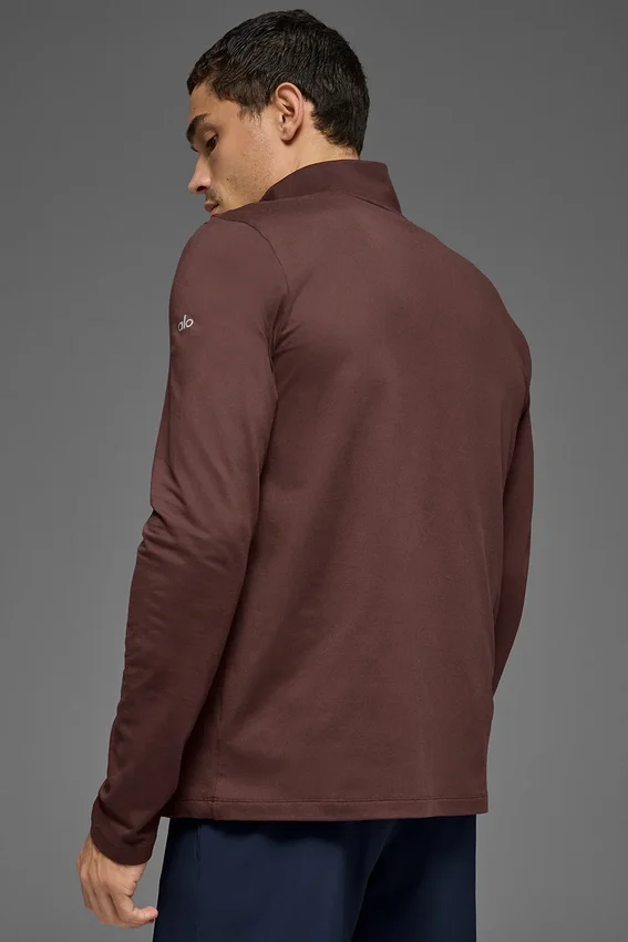 Camiseta de manga larga Conquer 1/4 Zip Reform - Brownstone