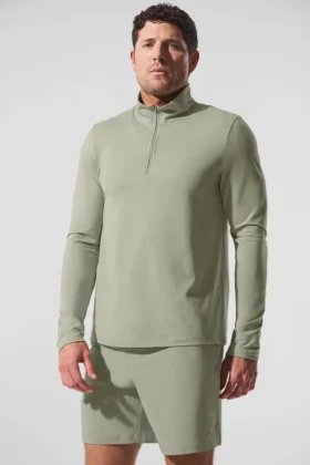 Camiseta de manga larga Conquer 1/4 Zip Reform - Limestone