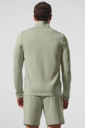 Camiseta de manga larga Conquer 1/4 Zip Reform – Limestone