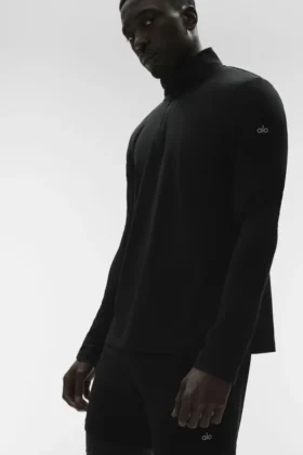 Camiseta de manga larga Conquer 1/4 Zip Reform - Negro