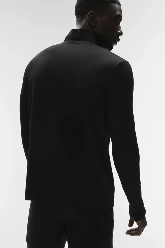 Camiseta de manga larga Conquer 1/4 Zip Reform - Negro