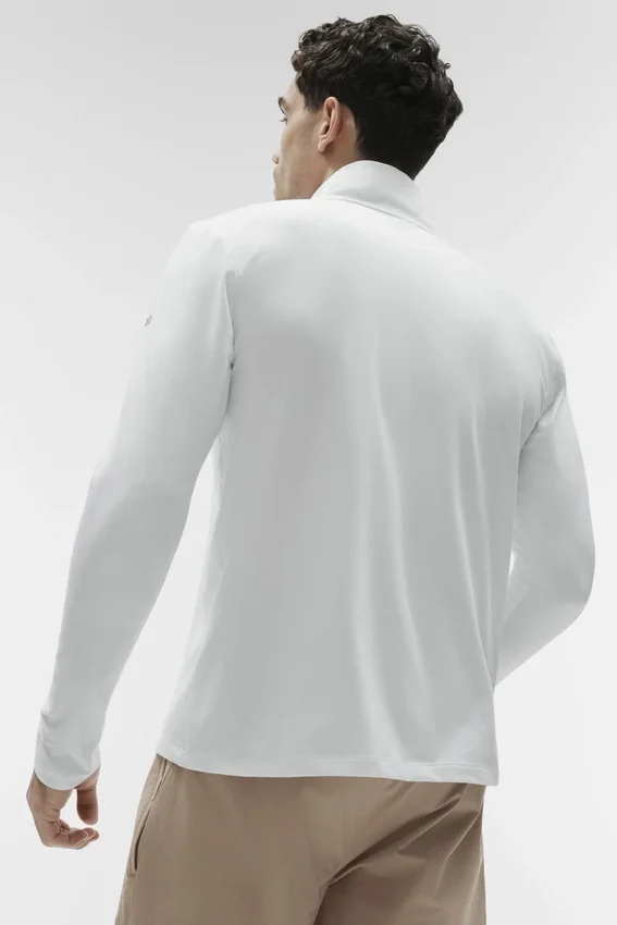 Camiseta de manga larga Conquer Reform con cremallera de 1/4 - Blanco