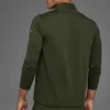 Camiseta de manga larga Conquer Reform con cremallera de 1/4 - Verde oliva