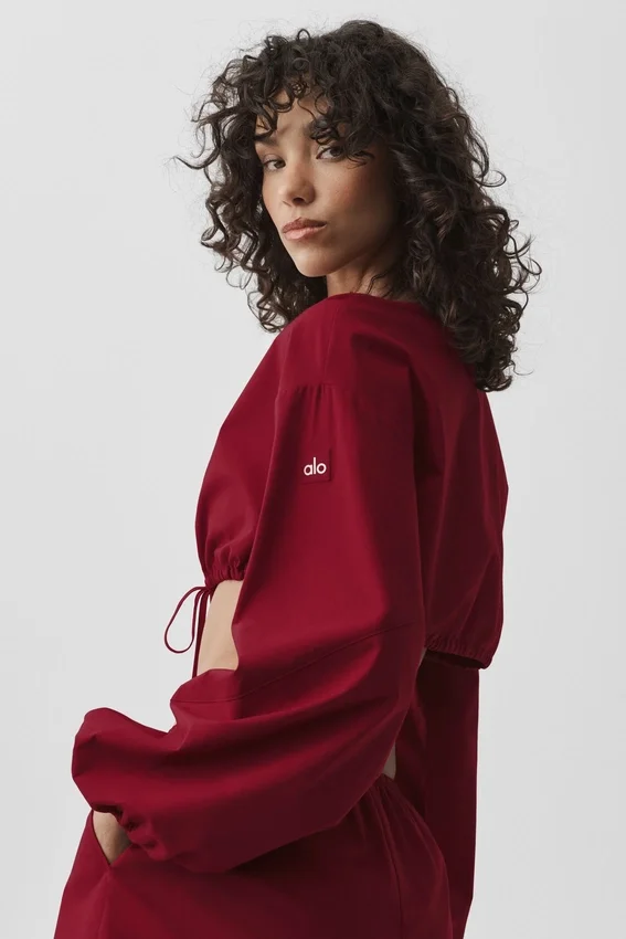 Camiseta de manga larga corta de algodón «Real Deal» - Rojo «Summer Romance»