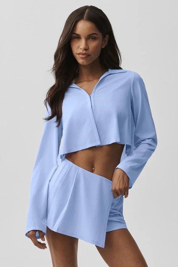 Camiseta de manga larga corta «Unmatched» - Azul Provenza claro