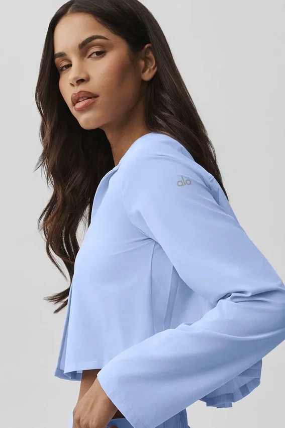 Camiseta de manga larga corta «Unmatched» - Azul Provenza claro