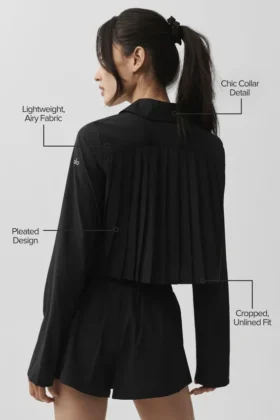 Camiseta de manga larga corta «Unmatched» — Negro