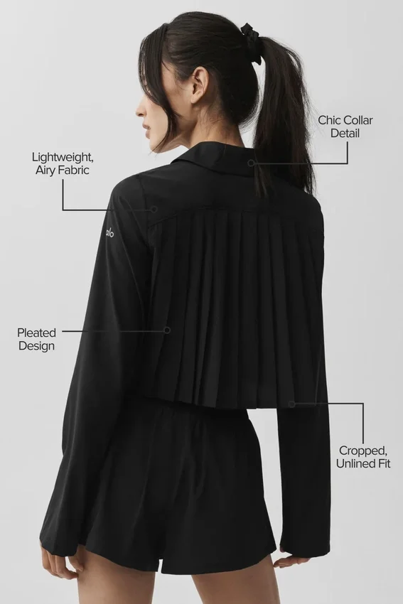 Camiseta de manga larga corta «Unmatched» — Negro