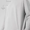 Camiseta de manga larga Double Take con cuello redondo - Gris jaspeado deportivo