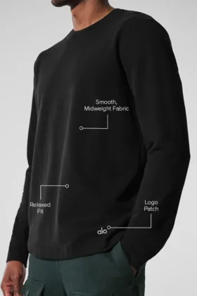 Camiseta de manga larga Double Take – Negro