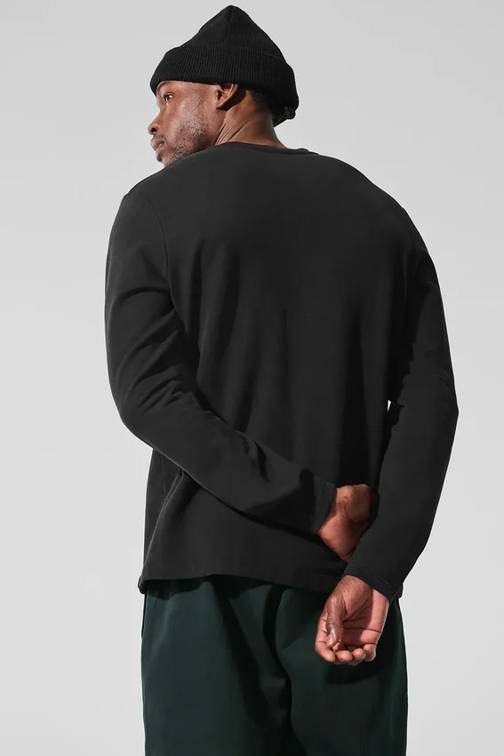 Camiseta de manga larga Double Take - Negro