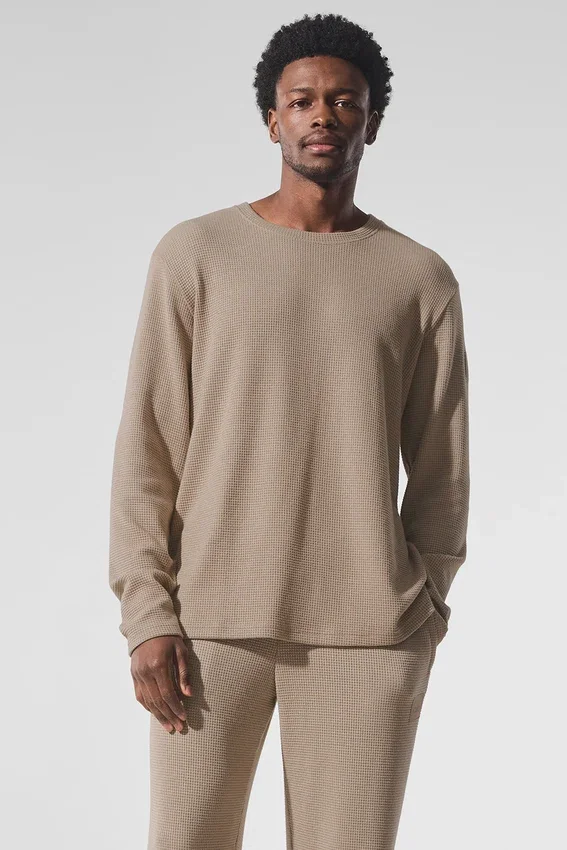 Camiseta de manga larga Elevate Waffle - Gravel