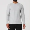 Camiseta de manga larga «Micro Waffle Fast Break» - Gris jaspeado deportivo