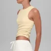 Camiseta de tirantes acanalada «En Pointe» - Amarillo candlelight