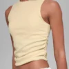 Camiseta de tirantes acanalada «En Pointe» - Amarillo candlelight