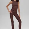 Camiseta de tirantes acanalada «En Pointe» - Brownstone