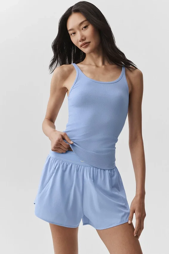 Camiseta de tirantes Adore de canalé - Azul Provenza claro