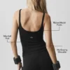 Camiseta de tirantes Adore de punto elástico - Negro