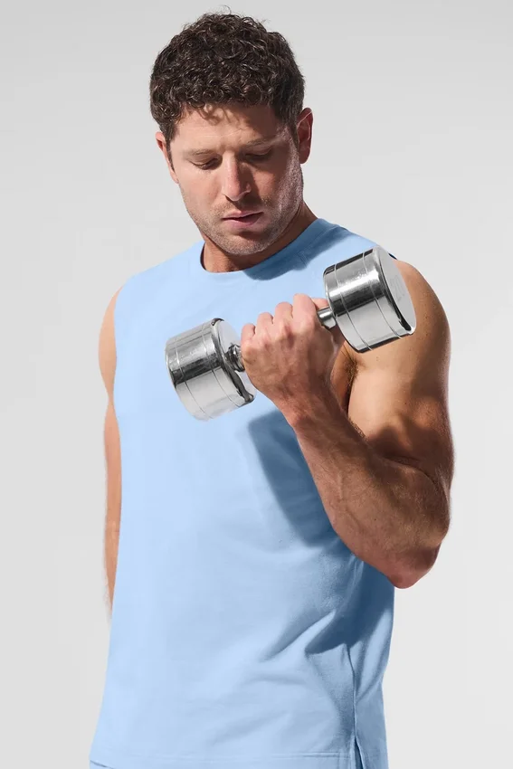 Camiseta de tirantes Alo Vapor Muscle - Azul concha