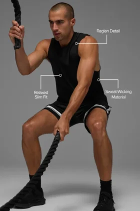 Camiseta de tirantes Alo Vapor Muscle — Negro