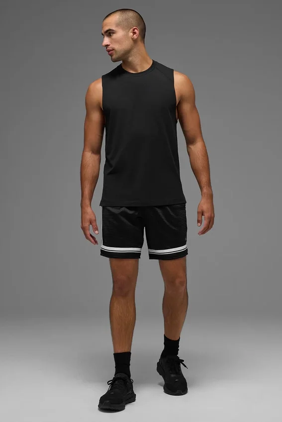 Camiseta de tirantes Alo Vapor Muscle — Negro