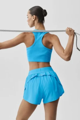 Camiseta de tirantes Aspire – Azul celeste/Blanco