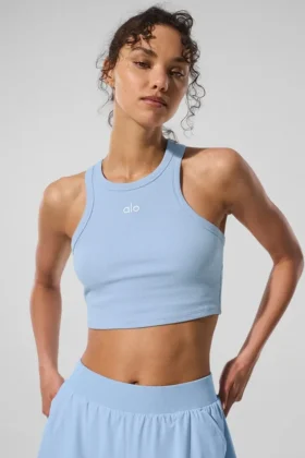 Camiseta de tirantes Aspire - Azul concha/Blanco