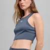 Camiseta de tirantes Aspire - Azul piedra/Blanco