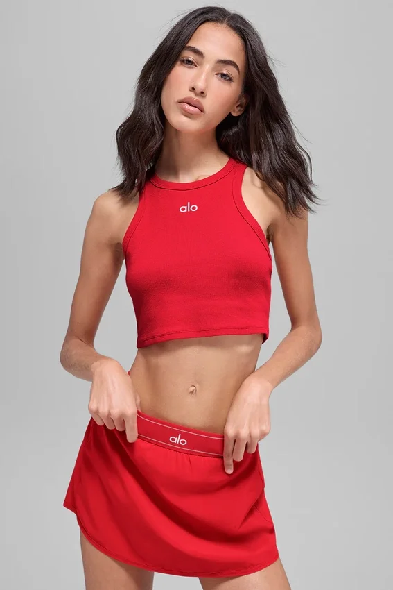 Camiseta de tirantes Aspire - Rojo brillante/Blanco