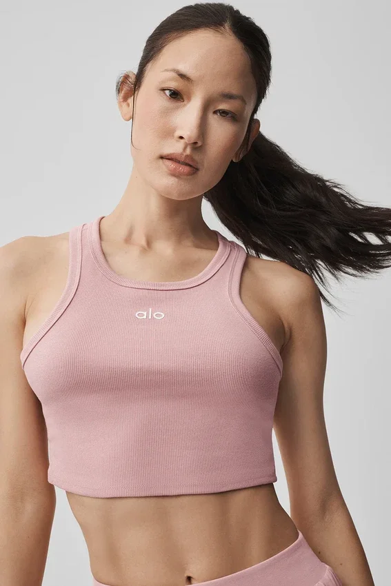Camiseta de tirantes Aspire - Rosa vintage/Blanco