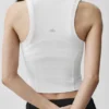 Camiseta de tirantes con cremallera completa Alosoft Level Up - Blanca