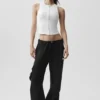 Camiseta de tirantes con cremallera completa Alosoft Level Up - Blanca