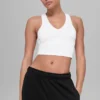 Camiseta de tirantes con Real Bra integrado «Airbrush» - Blanco
