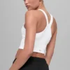 Camiseta de tirantes con Real Bra integrado «Airbrush» - Blanco