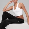 Camiseta de tirantes con Real Bra integrado «Airbrush» - Blanco