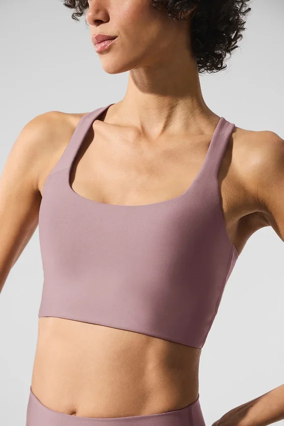 Camiseta de tirantes con sujetador Airlift Sleek - Cuarzo ahumado