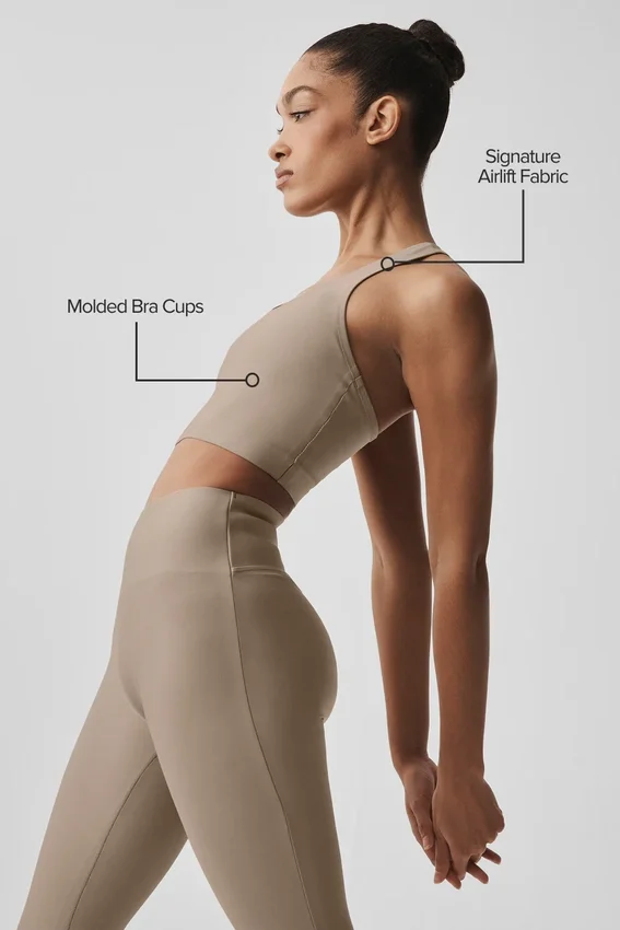 Camiseta de tirantes con sujetador Airlift Super Sleek - Grava