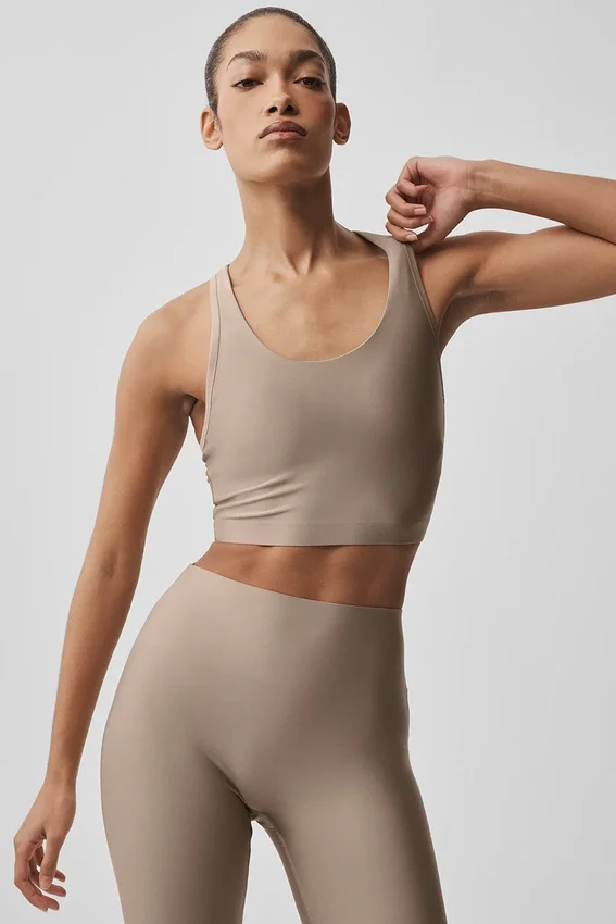 Camiseta de tirantes con sujetador Airlift Super Sleek - Grava