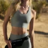 Camiseta de tirantes con sujetador Airlift Super Sleek - Gris lunar