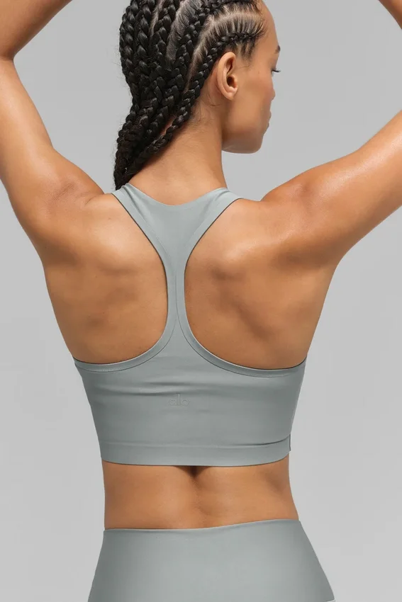 Camiseta de tirantes con sujetador Airlift Super Sleek - Gris lunar