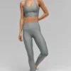 Camiseta de tirantes con sujetador Airlift Super Sleek - Gris lunar
