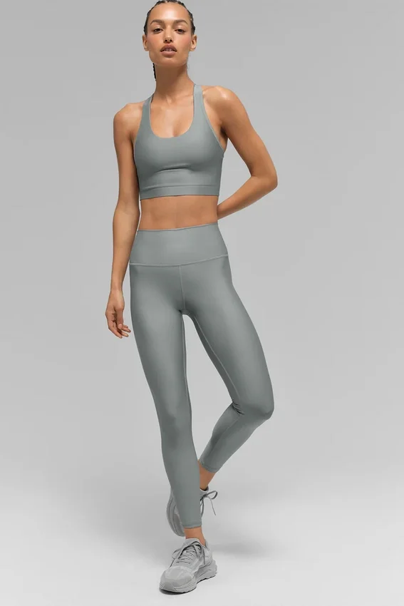 Camiseta de tirantes con sujetador Airlift Super Sleek - Gris lunar