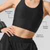 Camiseta de tirantes con sujetador Airlift Super Sleek - Negro