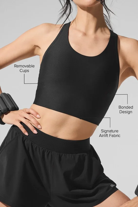 Camiseta de tirantes con sujetador Airlift Super Sleek - Negro