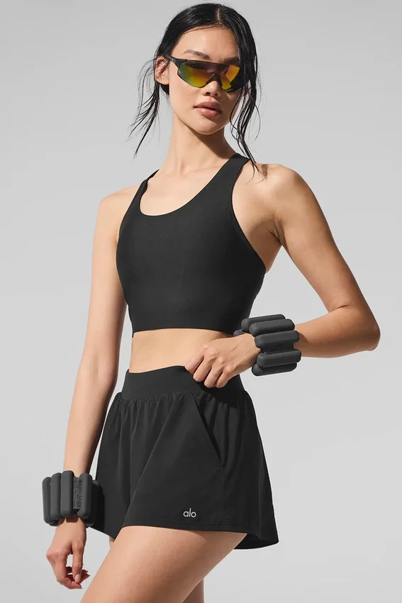 Camiseta de tirantes con sujetador Airlift Super Sleek - Negro