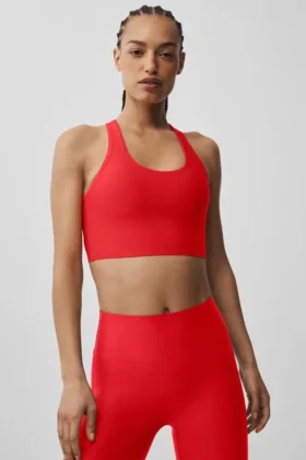 Camiseta de tirantes con sujetador Airlift Super Sleek - Rojo brillante