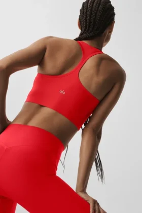 Camiseta de tirantes con sujetador Airlift Super Sleek – Rojo brillante
